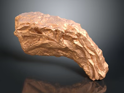 Copper Colored Textured Medical Device Anatomical Model With Reflective Surface And Detailed Texture 3d model