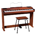 Wooden Electronic Piano With Music Stand And Stool For Home Practice