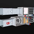 Industrial Equipment With Modular Panels Control Units And Internal Component Systems