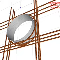 Reinforced Structure of Circular Opening of Shear Wall 3d model