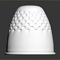 Silver Metal Thimble With Small Holes For Sewing Projects And Crafts