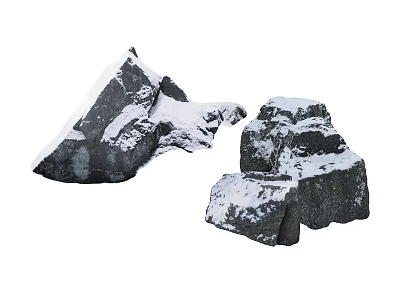 Rough Hewn Stone and Polished Wood Combinations for Natural Outdoor Settings 3d model