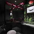 Elegant Jewelry Store Interior With Glass Display Cases Necklace On Display And Floral Decor