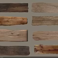 Natural Stone Wood Planks With Diverse Textures And Natural Color Variations