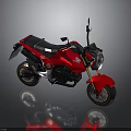 Red Sporty Modern Motorcycle With Black Seat And Sleek Alloy Wheels Design