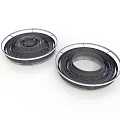 Modern Circular Black Architectural Components With Metal Frame Structure Design