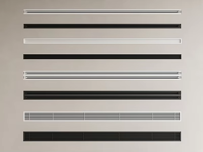 Various Styles Of Modern Air Conditioner Vents In Different Colors For Home Interior 3d model