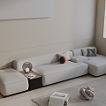 Modern three-seat sofa 3d model