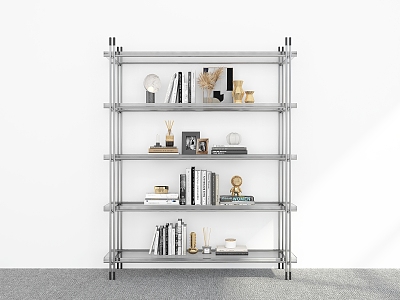 Modern Bookshelf Floor Bookshelf Storage Rack Display Rack Decorative Shelf Bookshelf 3d model