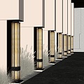 Modern aisle corner wall lamp corridor wall lamp 3d model