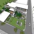 Modern Detached Villa With Glass Facade Wooden Exterior Balcony And Swimming Pool