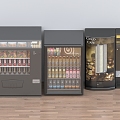 Coffee Machine Cold Drink Machine Beverage Machine Bin Kirin and Freezer Freezer Vending Machine Vending Machine 3d model