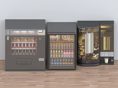 Commercial Vending Machines Essential Equipment For Beverage Snack And Coffee Services 3d model