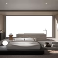 Modern Hotel Room Interior Design With Large Bed And Floor to Ceiling Window
