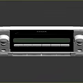 Toyota White Car Computer Panel With Green Display And Control Knobs 3d model