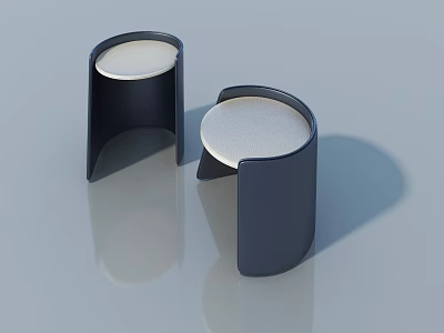 Modern Black Swing Door With Smooth Surface And White Panel Design 3d model