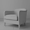Classic Brown Leather Accent Chair With Armrests Stitching Details And Wooden Legs