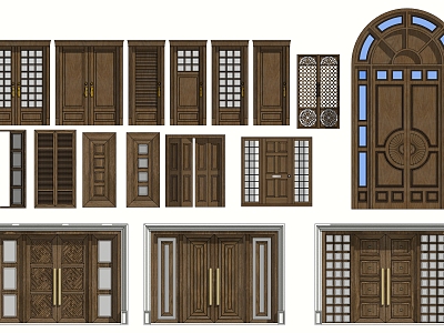 Jane Ou Gate Villa Door model