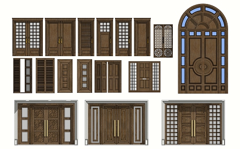 Jane Ou Gate Villa Door 3d model