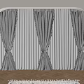 White Sheer Curtains Decor Arched Window Interior With Translucent Light And Wooden Floor