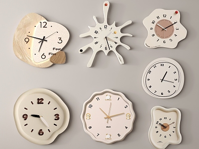 Cream wind clock wall clock model