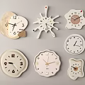 Cream wind clock wall clock 3d model