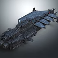 Futuristic Interstellar Spacecraft Design With Advanced Engines And Detailed Structure 3d model