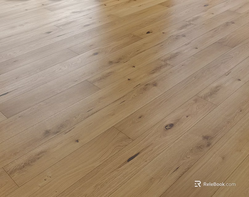 Wooden Flooring Construction Featuring Natural Oak Planks And Smooth Grain Texture 3d model 