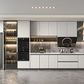 Modern Kitchen Interior Design With White Cabinets Gray Countertops And Stainless Steel Appliances