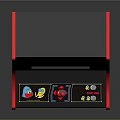 Vintage PAC-MAN Arcade Machine With Bright Screen Control Panel And Colorful Artwork