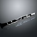 Professional Clarinet Musical Instrument With Black Silver Body Shiny Keys And Reflective Bell