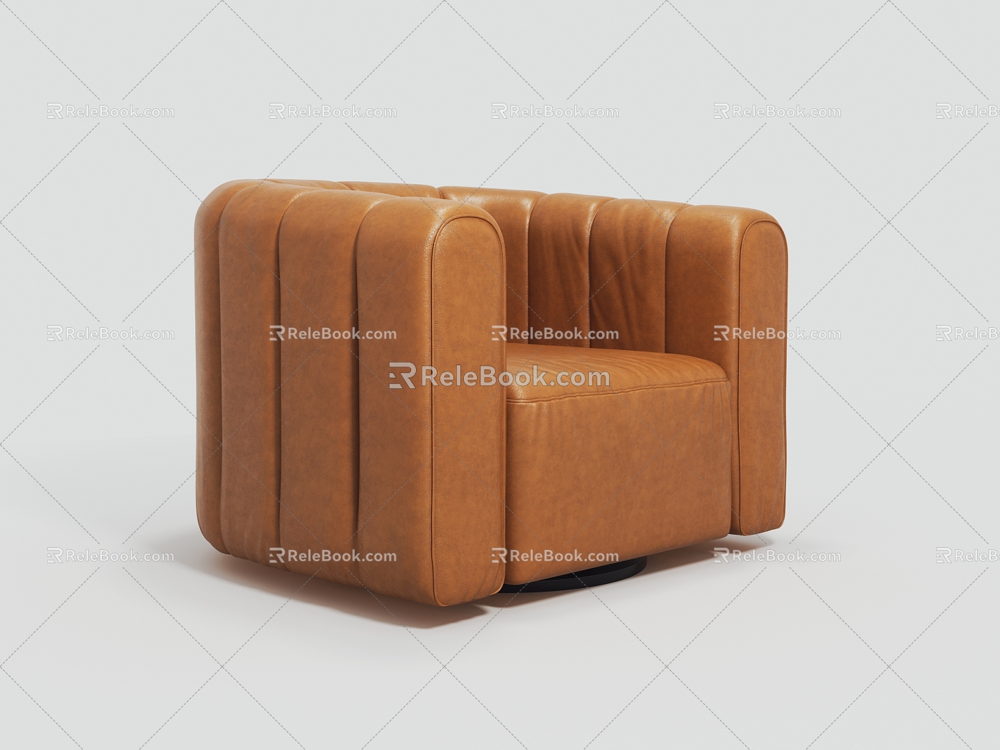 Single Leather Sofa 3d model