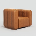 Single Leather Sofa 3d model