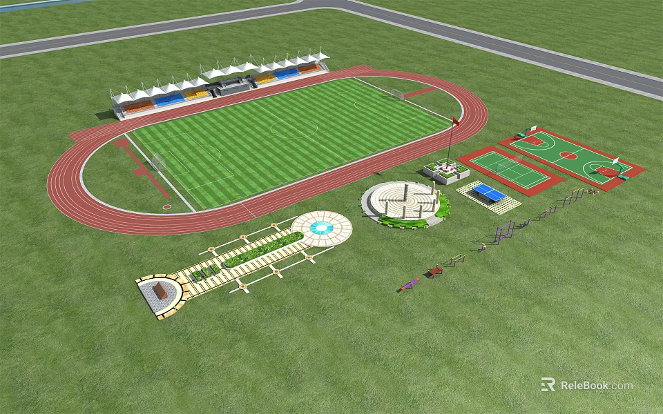 Modern Shower Sauna Facility With Steam Room And Relaxation Space Design 3d model 