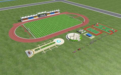 Stadium facilities 3d model