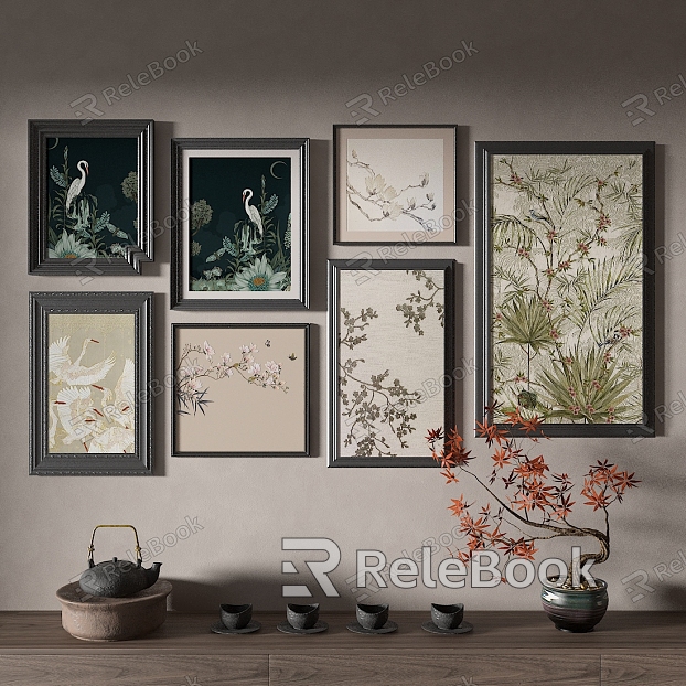 New Chinese Style Middle Ancient Style Decorative Painting model