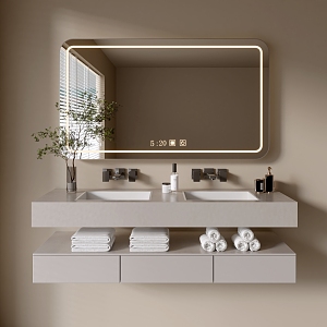 Modern Bathroom Cabinet Bathroom Basin Bathroom Ornaments 3d model