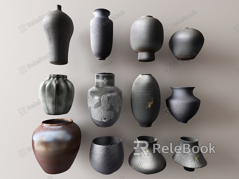 New Chinese-style Ceramic Utensils Ornaments model