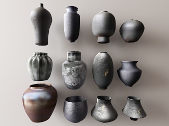 New Chinese-style Ceramic Utensils Ornaments 3d model