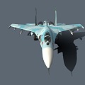 Su-27 fighter flanker jet fighter 3d model