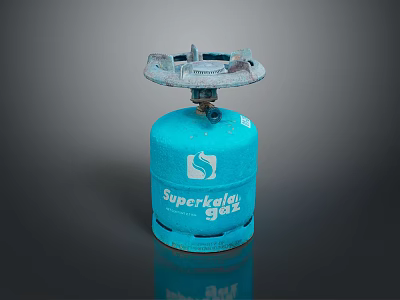 Blue Gas Cylinder With Supervalve Label And 5kg Capacity For Daily Use 3d model Blue Gas Cylinder With Supervalve Label And 5kg Capacity For Daily Use 3d model