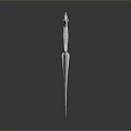 Ornate Silver Dagger With Intricate Handle And Polished Metal Blade