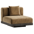 Black Rudolph Single Sofa Casual Chair Fabric Sofa 3d model