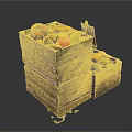 Stacked Wooden Crates Filled With Colorful Pumpkins And Gourds