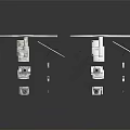 Dual Projection Screens Monitoring System With Mounted Cameras Brackets And Connection Cables