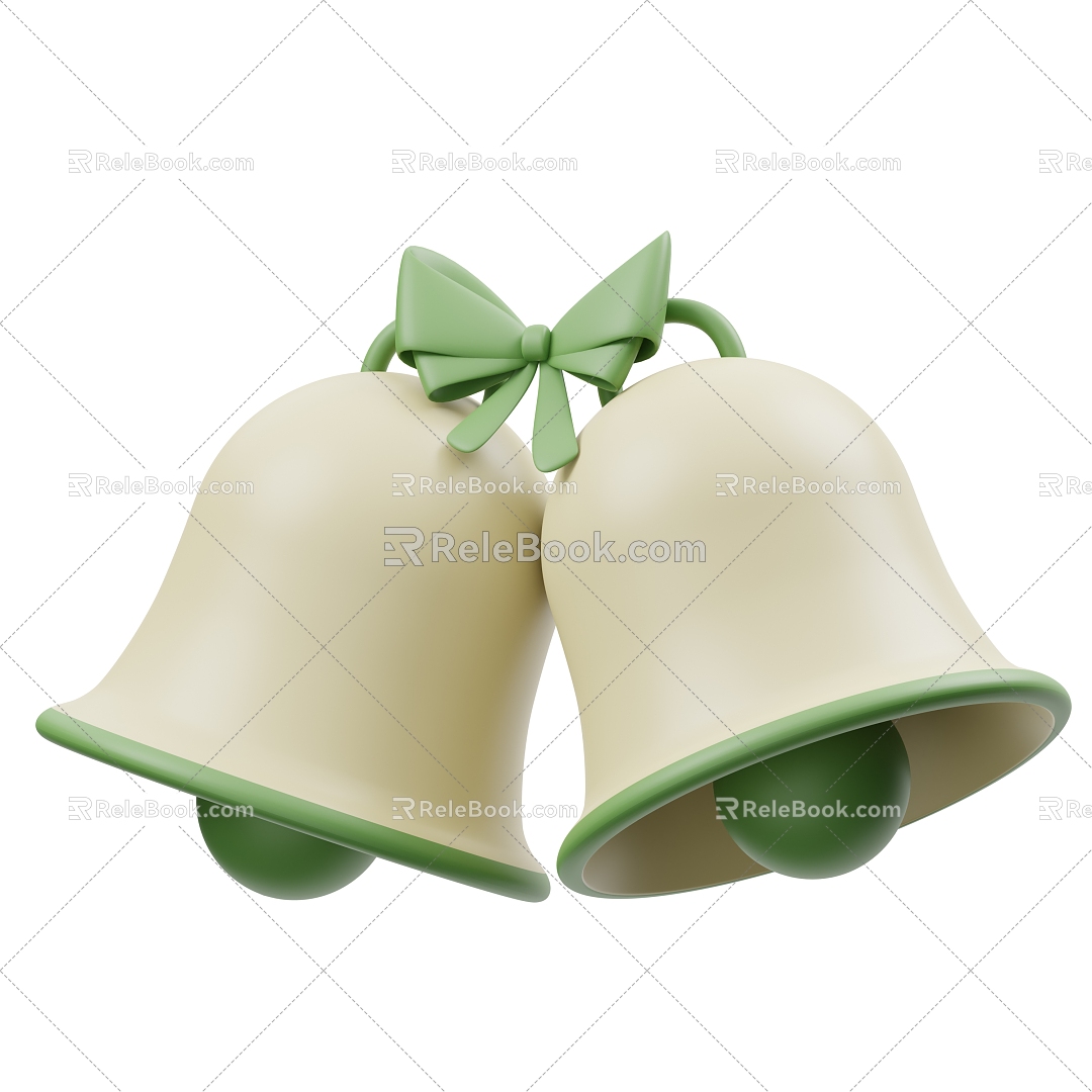 Modern Bell Ornament Cartoon Bell 3d model