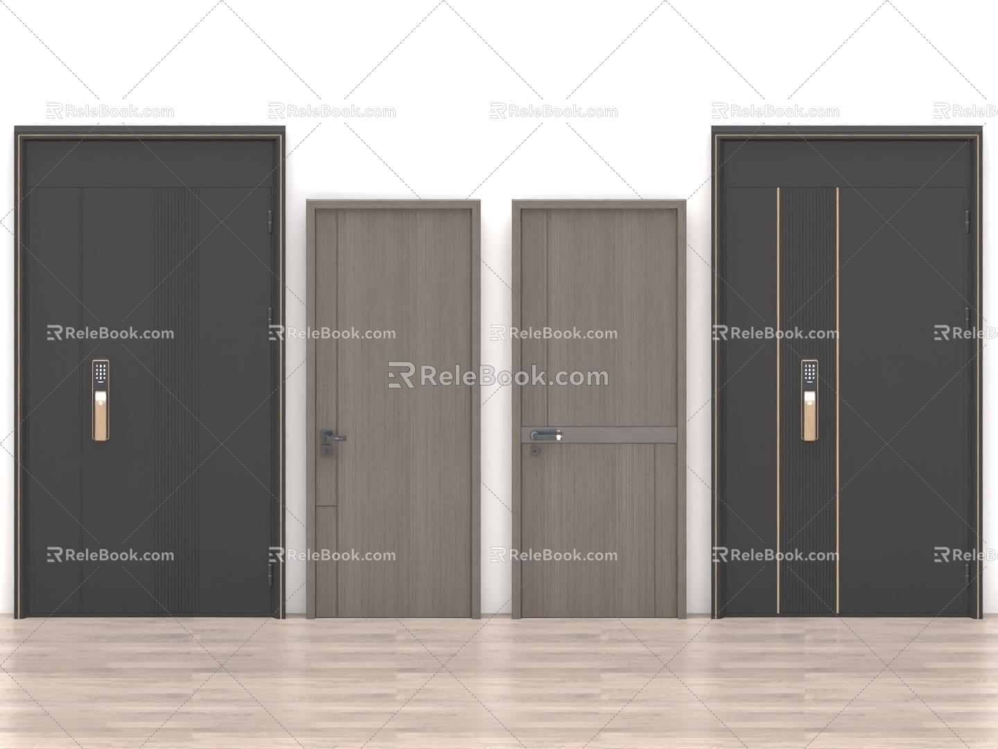 Door Wooden Door Bedroom Door Meeting Room Door Office Door Double Door Glass Door Security Door Living Room Door 3d model