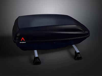 Thule Dark Blue Car Roof Box With Secure Mounting Brackets For Vehicles 3d model