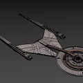Detailed Star Trek Enterprise Spaceship 3D Model With Futuristic Design Render