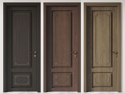 New Chinese Style Flat Door Single Door model